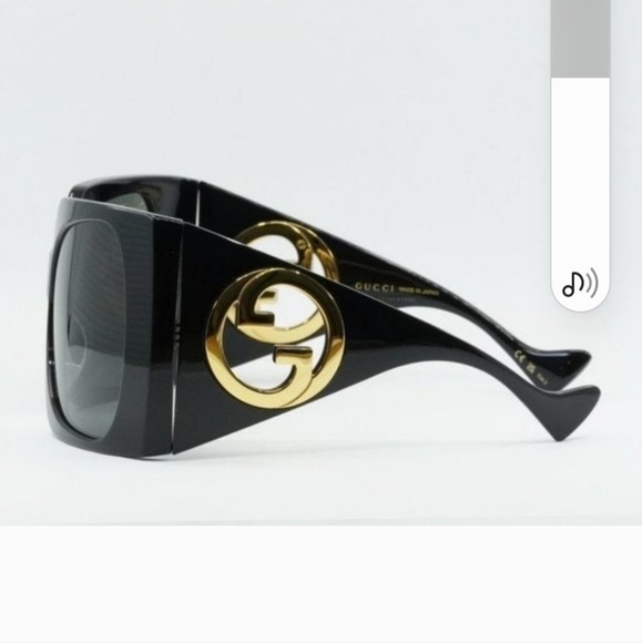 AUTH NEW GUCCI WRAP BLACK SUNGLASSES SZ XL NWT - Picture 6 of 9